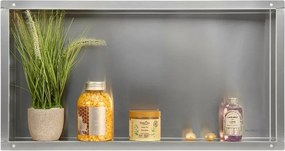 Raft incastrat dreptunghiular Balneo Wall-Box 60x30x10 cm fara rama inox periat
