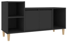 821173 vidaXL Comodă TV, negru, 100x35x55 cm, lemn prelucrat