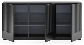 Comodă Teulat Doric, lățime 150 cm, negru