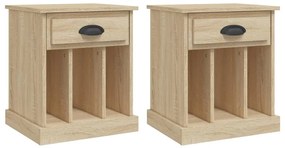 816351 vidaXL Noptiere, 2 buc., stejar sonoma, 43x36x50 cm