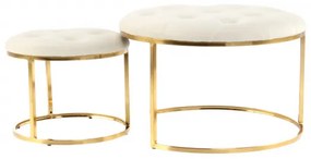 Set 2 tabureti tapitati Becky albi
