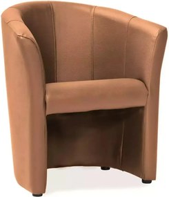 Fotoliu TM-1, bej, piele ecologica/plastic, 67x60x76 cm