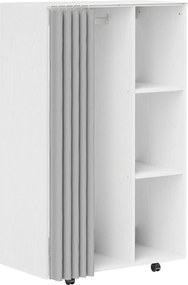 HOMCOM Dulap Haine Dulap Con 4 Ruote, Per Dormitor, 80x40x128 cm Cm, Alb | Aosom Romania