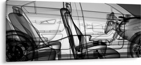 Tablou - 3D model mașina (120x50 cm)
