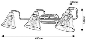 Rabalux 3209 - Spot baie ANTOINE 3xE14/40W/230V IP44