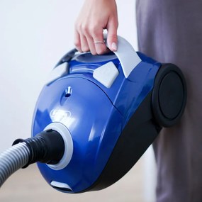 Resigilat: Aspirator cu sac Rosberg R51001J, 700W, 1,5 L, Accesorii, Albastru