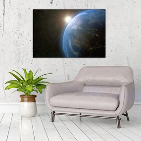 Tablou - Pământul privit din spațiu (90x60 cm)