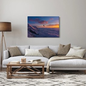 Tablou în apus de soare, Mont Blanc (90x60 cm)