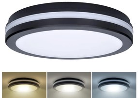 Plafonieră LED dimabilă Solight WO820 LED/18W/22W/26W/230V 3000/4000/6500K IP65 negru