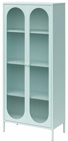 Vitrină albastru-deschis din metal 80x186x40 cm Luna – Støraa