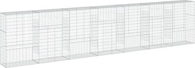 vidaXL Coș gabion cu capac, 700x50x150 cm, fier galvanizat