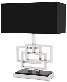 Veioza, lampa de masa eleganta, clasica, finisaj nickel, Windolf 109625 HZ