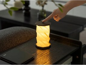 Decorațiune luminoasă albă/gri portabilă cu USB ø 8 cm Twist – Gingko