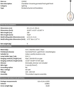 Lustra dimabila design LUX Vincente 114542 HZ