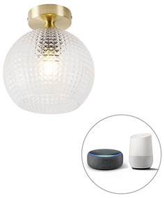 Plafoniera inteligentă Art Deco din alamă, inclusiv Wifi A60 - Sphere