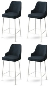Set de scaune de bar Enox Anthracite and White, 4buc., 4 buc
