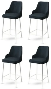 Set de scaune de bar Enox Anthracite and White, 4buc., 4 buc