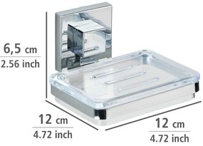 Săpunieră Wenko cu sistem de prindere Vacuum-Loc, 12 x 12 cm