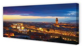 Tablouri canvas panorama Italia Noaptea de poduri