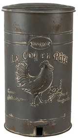 Cos cu pedala Le Coq gri 26x30x45 cm