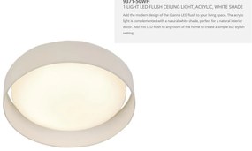 Lustra LED moderna 50cm Gianna alba 9371-50WH SRT
