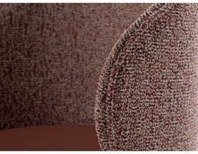 Fotoliu roz cu tapițerie din catifea Inez – Micadoni