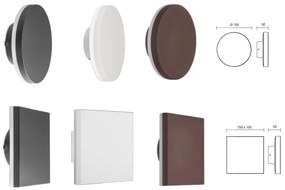 Aplica LED de perete iluminat exterior ambiental IP54 BORA corten