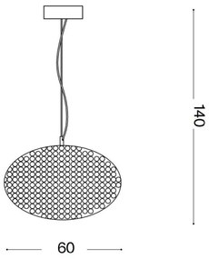 Lustră de cristal pe cablu Ideal Lux ORION 12xE14/40W/230V