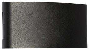 Aplică de perete exterioară neagră cu LED 6 lumini IP54 - Silly