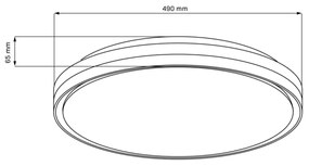 Plafonieră LED dimabilă pentru baie CASSANDRA LED/72W/230V IP44 + telecomandă