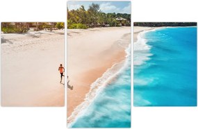 Tablou - Fuga pe plajă (90x60 cm)