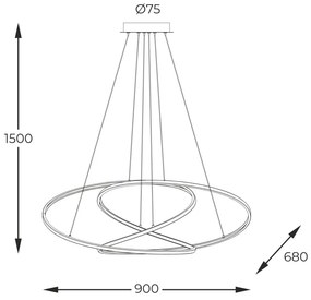 Lustra LED moderna design circular CHOLET