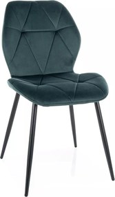 Scaun RICK, verde inchis - Bluvel 78, stofa catifelata/metal, 48x41x86