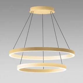 Lustra LED circulara cu 2 inele 80/60cm CRISEIDE, alb, negru sau auriu