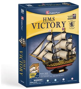 PUZZLE 3D NAVA HMS VICTORY 189 PIESE - CUBICFUN (CUT4019H)