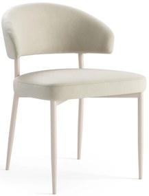 MAZZONI EXPORT IRIS Bej nisip (material Victoria A80)/cadru bej - SCAUN MODERN TAPIȚAT PENTRU SALON/SUFRAGERIE BOHO