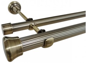 Galerie fara inele FULDA STRIAT - 25/19 - aur antic (Alege marime: 140 cm)