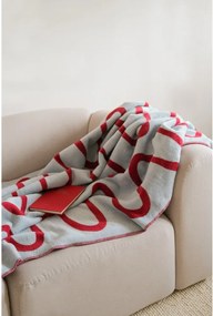 Pătură roșie 150x200 cm Swirl – noo.ma