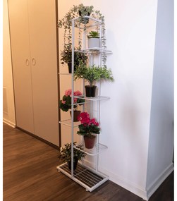 Suport pentru flori din metal, alb, BAMIR TIP 2