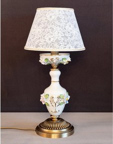 Veioza design italian din alama si portelan colorat 9961