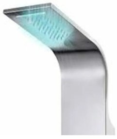 Verona Silver Panel duș, oțel inoxidabil, cu termostat, iluminat cu LED