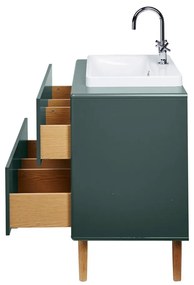 Dulap cu chiuvetă fără baterie verde închis suspendat 80x62 cm Color Bath – Tom Tailor