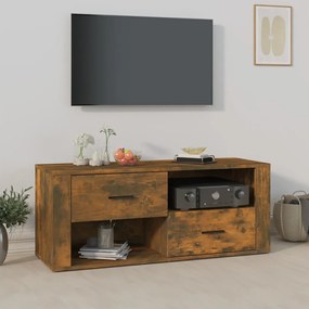 Comoda TV, stejar fumuriu, 100x35x40 cm, lemn prelucrat