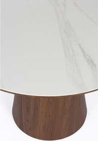 Masă de dining rotundă cu blat din piatră ø 115 cm Almira – White Label