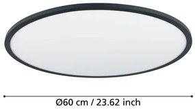 Plafonieră LED dimabilă Eglo 900762 SARSINA-Z 41W/230V d. 60 cm negru
