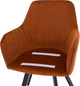 Scaun de design, ţesătură Velvet teracot, AURIL