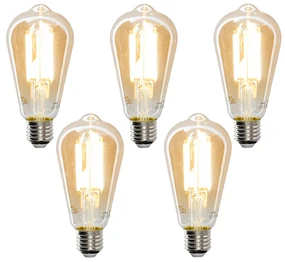 Set 5 becuri Lampă LED Smart E27 reglabilă în Kelvin ST64 goldline 7W 700 lm 1800-4000K