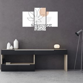 Tablou - Linie de artă flori N⁰3 (90x60 cm)