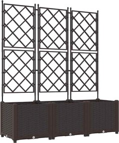 vidaXL Vază pentru Grădină 3 pcs Maro 120 x 40 x 143 cm Oțel