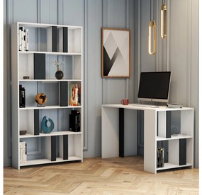Masă PC cu raft Limba (Alb + antracit). 1088388